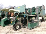 POWELL 2-ROW TOBACCO HARVESTER, TIPPING HEADS, DEFOLIATORS, DUMP BOX, SN: 64191