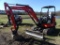 KUBOTA KX040 MINI EXCAVATOR, DSL, CAB, RUBBER TRACKS, HYDRAULIC THUMB, HYDRAULIC ANGLE BLADE, HYDRAU