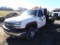 2005 CHEVROLET 3500 GAS ENGINE, 5 SPD MANUAL TRANS, 12’ STEEL FLATBED, 104,700 MILES (2-OWNER TRUCK)