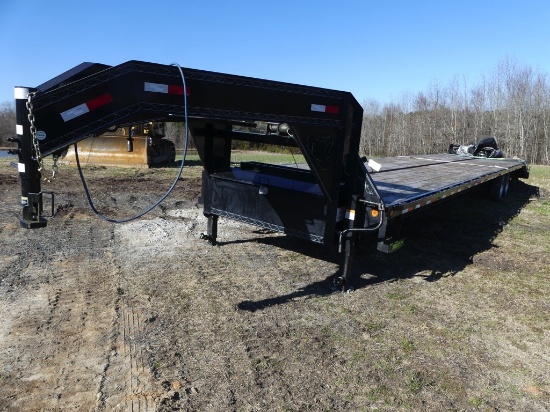 2021 LOAD TRAIL 40' GOOSENECK TRAILER, STEEL RAMPS