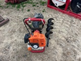 GAS POWERED AUGER AND 2 AUGERS