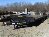 1998 PEQUEA 20’ X 8’ 5-TON TRAILER, 4’ DOVE, STEEL RAMPS, TANDEM AXLE