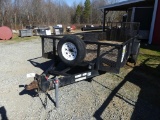 2014 HOLMES 20’ X 81” UTILITY TRAILER, 2 5/16” BALL, STEEL RAMPS, TANDEM AXLE, 22” STEEL SIDES