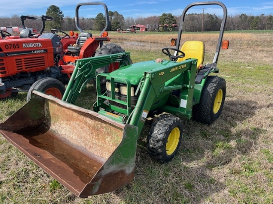 JD 4100  MFWD HYDROSTATIC LOADER 1213 HRS