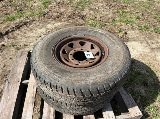 2 TIRES AND RIMS
