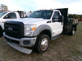 2011 FORD F450, DIESEL ENGINE, 12' STEEL BED, 177,810 MILES