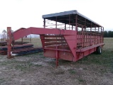 24' STOCK TRAILER, NO TITLE