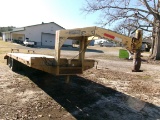 2001 MILLENNIUM 24’ GOOSENECK TRAILER, 5’ DOVE, STEEL RAMPS, DUAL TANDEM AXLE