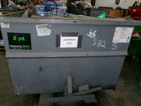 2 YD FRONT MOUNT STEEL HOPPER