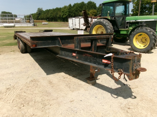 HUDSON 24' EQUIPMENT TRAILER, 18' DECK, 5' DOVE STEEL RAMPS, DUAL TANDEM AX