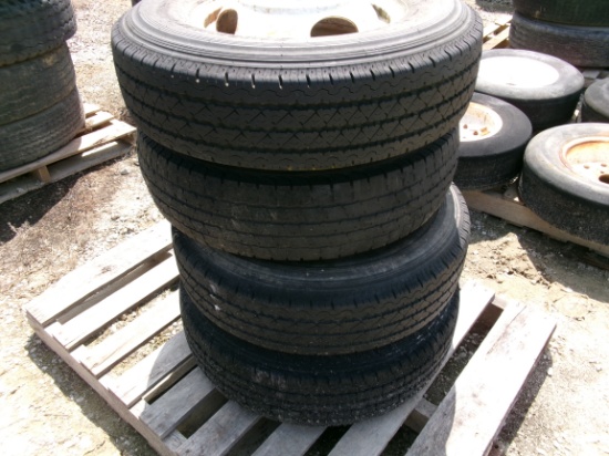 PALLET OF LT 215/85 R 16 TIRES & RIMS
