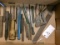 BOX OF CHISELS, ETC.