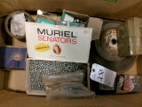 BOX OF GRINDING WHEELS AND MISC.