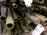ROW OF METAL STOCK, ASST FLAT, ROUND, ANGLED