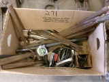 BOX OF FILES, ALLEN WRENCHES, ETC.