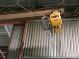 HARRINGTON ELECTRIC 1-TON CHAIN HOIST WITH BOOM, BUYER TO REMOVE