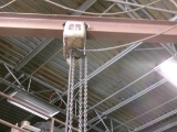 BUDGET 1-TON ELECTRIC CHAIN HOIST WITH BOOM, BUYER TO REMOVE