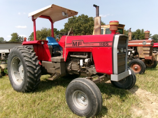MF 1105 DSL, TURBO CHARGED, MULTIPOWER, 6 CYL, CANOPY, SINGLE REMOTE, 5577 HRS  SN: 55444