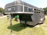1989 SUPREME STEEL GOOSENECK 16’x6' STOCK TRAILER