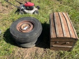 TRUNK AND 2 TIRES
