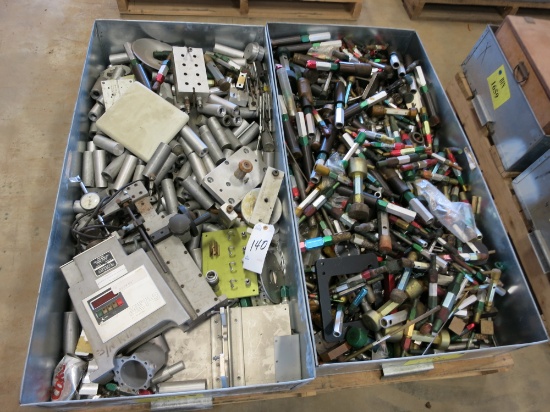 PALLET OF CNC TOOLING BITS, CARBIDE BITS AND TOOLING GAUGES