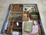 PALLET OF CNC TOOLING BITS, CARBIDE BITS AND TOOLING GAUGES