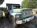 1984 FORD DUMP TRUCK, 16' TWIN CYLINDER JOHNNIE GREGORY DUMP (NOT RUNNING)