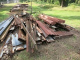 1 LOT OF ANGLE IRON, TUBE STEEL, AND IBEAMS