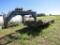 1988 28' STEEL GOOSENECK TRAILER, DUAL TANDEM, TILT TOP