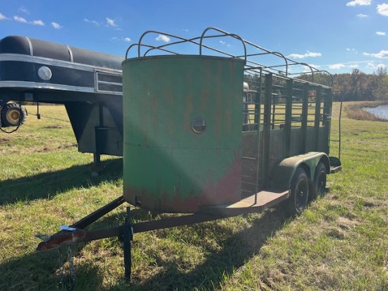 12’ BUMPER PULL STOCK TRAILER BUYER INSTALLS THE FLOOR OF THEIR CHOICE