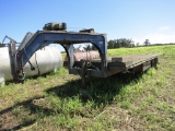 1988 28' STEEL GOOSENECK TRAILER, DUAL TANDEM, TILT TOP