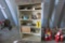 STEEL SHELF AND CONTENTS