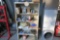 STEEL SHELF AND CONTENTS