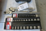 3 CRAFTSMAN SOCKET SET AND 3 RATCHETS