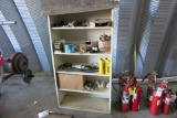STEEL SHELF AND CONTENTS