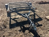 6’6” X 8’ STEEL TRAILER NEW TIRES AND HUBS BALL HITCH LIGHTS  PUT THE FLOOR OF YOUR LIKING ON IT