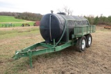 REDDICK 1000 GAL NURSE TANK, TANDEM AXLE, PUMP