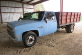 1982 CHEVROLET CUSTOM DELUXE 30, 350 4-BARRELL ENG, 4 SPD MANUAL TRANS, 12' OAK BED