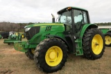 JD 6150M MFWD, DSL, CAB, POWER QUAD TRANS W/ E RANGE LH REVERSER, 3 REMOTES, LOADER READY, 3063 HRS,