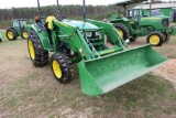JD 4052R MFWD, DSL, HYDROSTAT TRANS, SELLS W/ JD 440R LOADER, 614 HRS, SN:105652