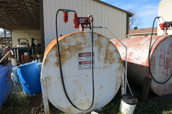 2000 GAL STEEL FUEL TANK W/ 115V PUMP