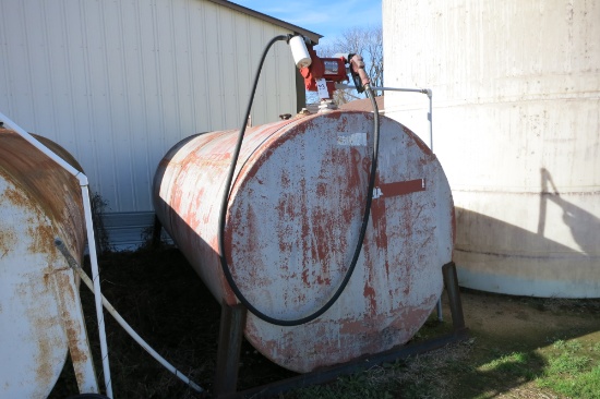 2000 GAL STEEL FUEL TANK W/ 115V PUMP
