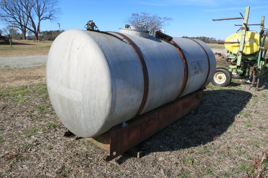 1000-GAL ALUMINUM NURSE TANK, SKID MOUNT