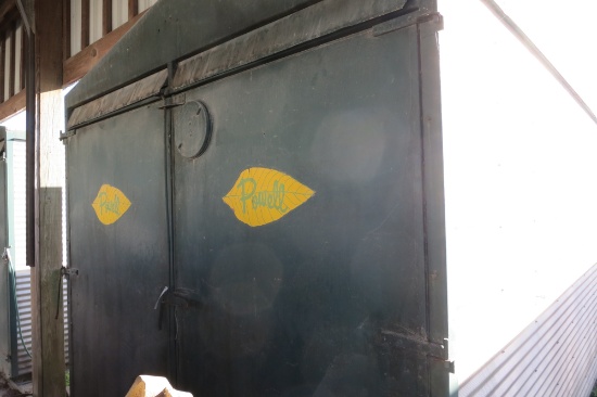 POWELL 9 BOX BARN, WOOD FRAME, 3 PHASE, WHITFIELD HEAT EXCHANGERS, BOUGHT NEW, GOOD BOXES, CALL BENN