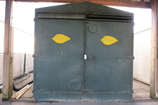 POWELL 9 BOX BARN, WOOD FRAME, 3 PHASE, WHITFIELD HEAT EXCHANGERS, BOUGHT NEW, GOOD BOXES, CALL BENN