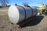 1000-GAL ALUMINUM NURSE TANK, SKID MOUNT