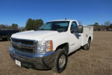 2008 CHEVROLET 2500HD, GAS, AUTO TRANS, 8' READING UTILITY BODY, 52,060 MILES (1ST CLASS)
