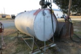 500-GAL FUEL TANK ON RACK, 115V PUMP