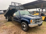1995 CHEVROLET 3500 DSL ENGINE, 4 x 4 5-SPD TRANS 11’ 6” GODWIN DUMP 127K MILES