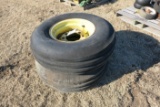 (2) JD 10.00-16 TIRES & RIMS